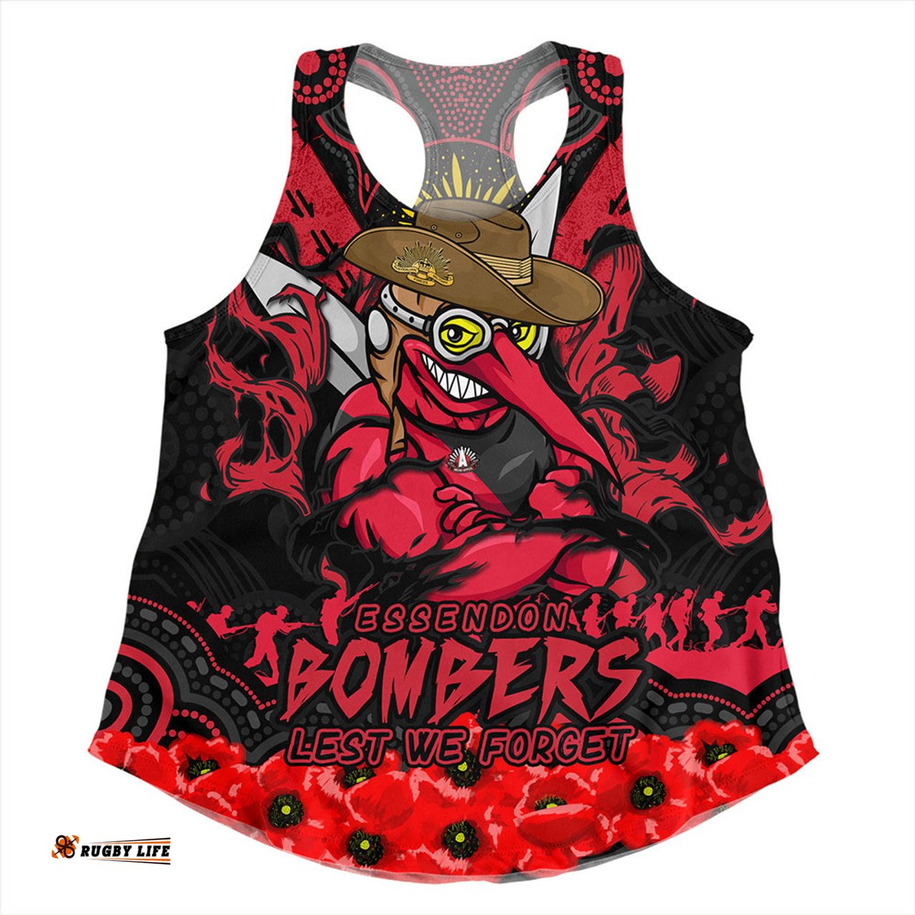 Amazing Aussie Essendon Ripped Legacy Of The Game The ANZAC Spirit Lives On Women Tank Top
