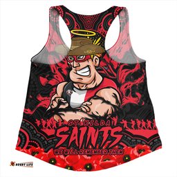 Amazing Aussie St Kilda Ripped Legacy Of The Game The ANZAC Spirit Lives On Women Tank Top