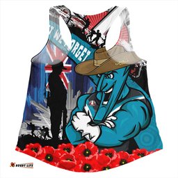 Amazing Aussie Port Adelaide Anzac Day Honor United In Spirit Women Tank Top