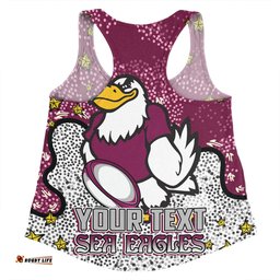 Amazing Aussie Manly Warringah Sea Eagles Team With Dot And Star Patterns For Tough Fan Women Tank Top