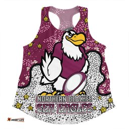 Amazing Aussie Manly Warringah Sea Eagles Team With Dot And Star Patterns For Tough Fan Women Tank Top