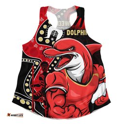 Amazing Aussie Redcliffe Dolphins NAIDOC Indigenous Warrior Spirit Women Tank Top