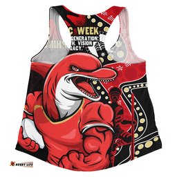 Amazing Aussie Redcliffe Dolphins NAIDOC Indigenous Warrior Spirit Women Tank Top