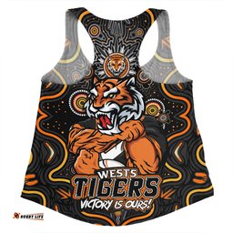 Amazing Aussie Wests Tigers Aboriginal Pattern Inspired Victory Is Ours Women Tank Top