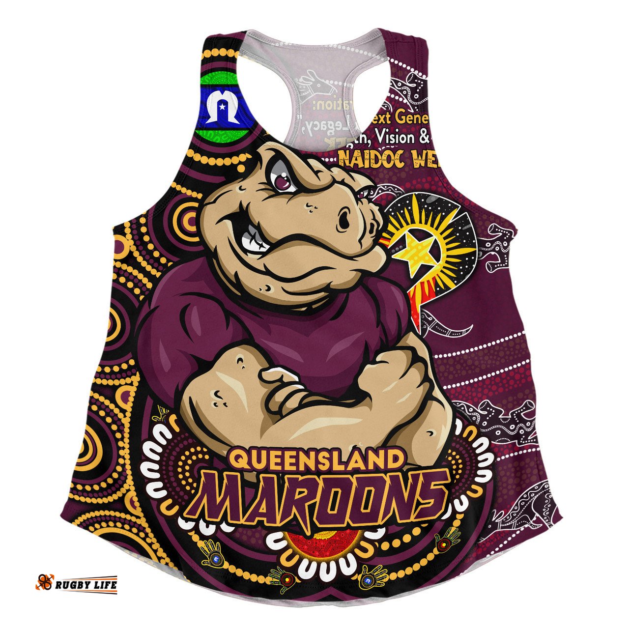 Amazing Aussie Queensland Maroons Spirit Of NAIDOC Series Women Tank Top