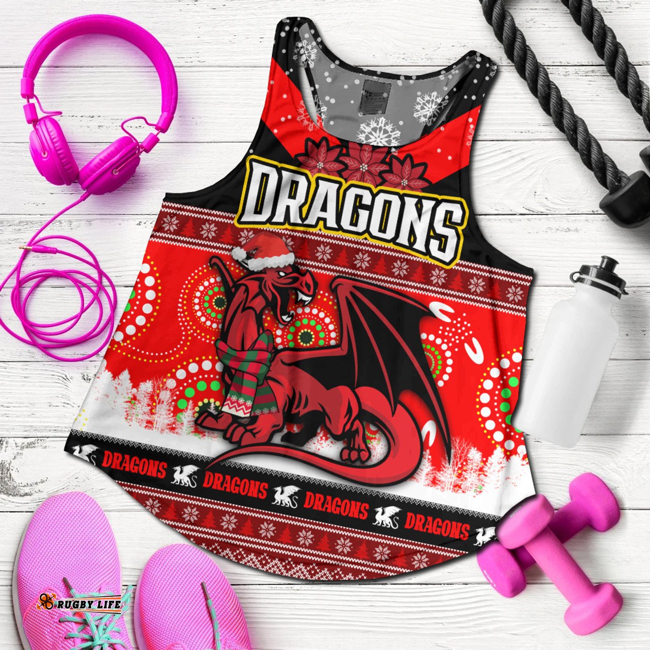 Amazing Aussie Australia St.George St.George Ugly Christmas And Aboriginal Patterns Women Tank Top