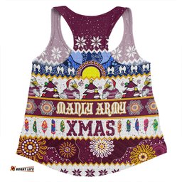 Amazing Aussie Manly Warringah Sea Eagles Christmas Aboriginal Custom Indigenous Knitted Ugly Xmas Style Women Tank Top