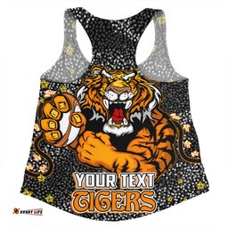 Amazing Aussie Wests Tigers Custom Team With Dot And Star Patterns For Tough Fan Women Tank Top