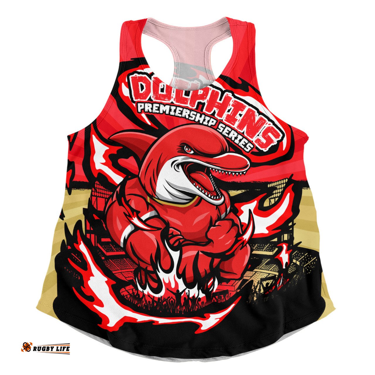 Amazing Aussie Redcliffe Dolphins Premiership Series Sports Gear Women Tank Top