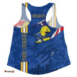 Amazing Aussie Parramatta Eels Happy Australia Day Flag Scratch Style Women Tank Top