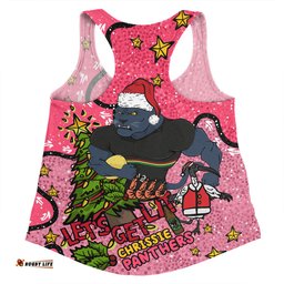 Amazing Aussie Penrith Panthers Christmas Custom Let's Get Lit Chrisse Pressie Pink Women Tank Top