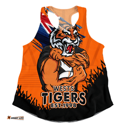 Amazing Aussie Wests Tigers Heart Of A Fighter Tough And Fearless Women Tank Top