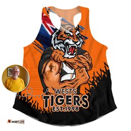 Amazing Aussie Wests Tigers Heart Of A Fighter Tough And Fearless Women Tank Top