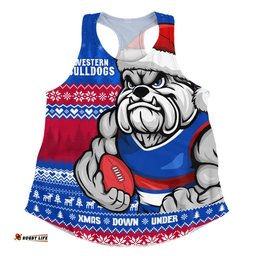 Amazing Aussie Western Bulldogs Merry Christmas Down Under Footy Power Style Women Tank Top