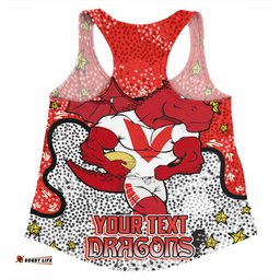Amazing Aussie St. George Illawarra Dragons Custom Team With Dot And Star Patterns For Tough Fan Women Tank Top
