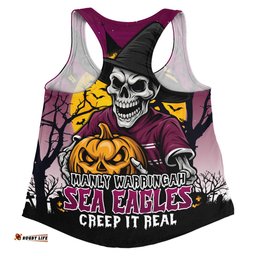 Amazing Aussie Manly Warringah Sea Eagles Dark Moon Rugby Halloween Battle Edition Women Tank Top