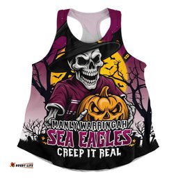 Amazing Aussie Manly Warringah Sea Eagles Dark Moon Rugby Halloween Battle Edition Women Tank Top