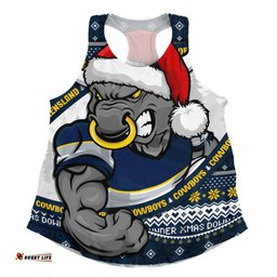 Amazing Aussie North Queensland Cowboys Ugly Knit Style For Christmas Game Fans Women Tank Top
