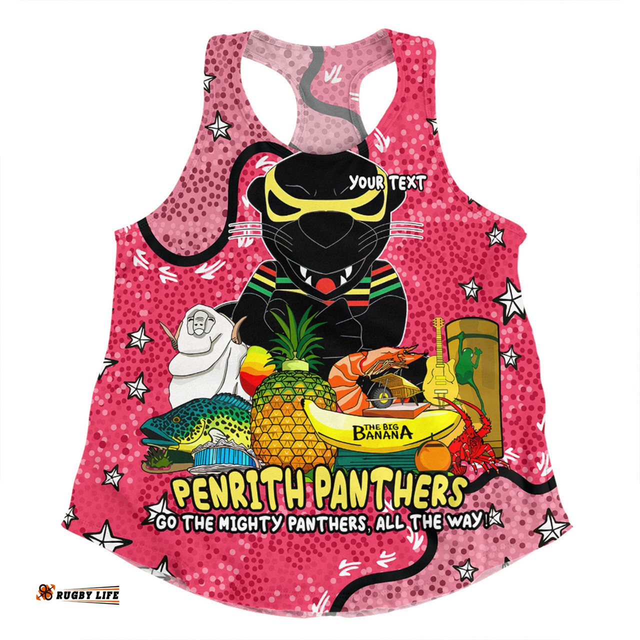 Amazing Aussie Penrith Panthers Custom Australian Big Things (Pink) Women Tank Top