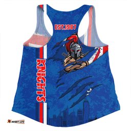Amazing Aussie Newcastle Knights Happy Australia Day Flag Scratch Style Women Tank Top