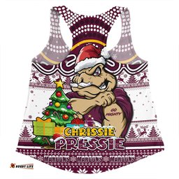Amazing Aussie Queensland Maroons Aussie Ugly Christmas For Die Hard Fan Supporters Women Tank Top