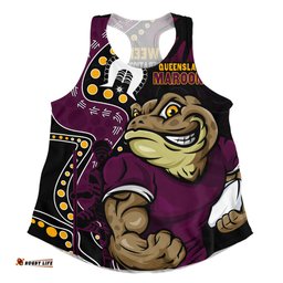 Amazing Aussie Queensland Maroons NAIDOC Indigenous Warrior Spirit Women Tank Top