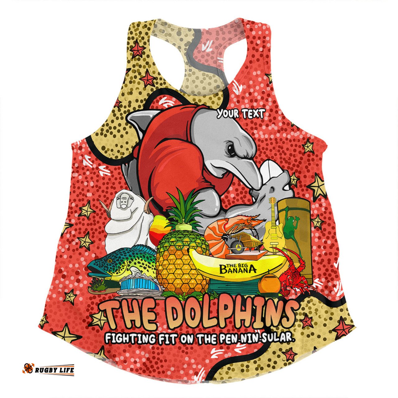 Amazing Aussie Redcliffe Dolphins Custom Australian Big Things Women Tank Top