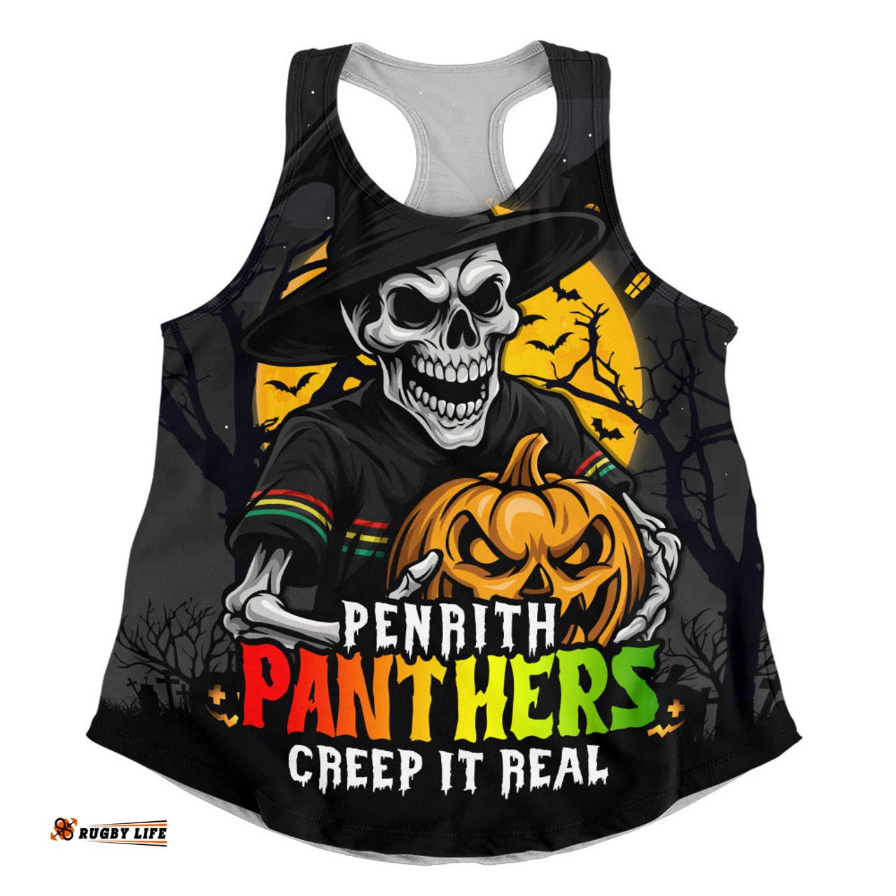 Amazing Aussie Penrith Panthers Dark Moon Rugby Halloween Battle Edition Women Tank Top