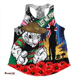 Amazing Aussie South Sydney Rabbitohs United In Spirit Anzac Day Tribute Women Tank Top