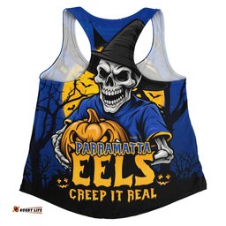 Amazing Aussie Parramatta Eels Dark Moon Rugby Halloween Battle Edition Women Tank Top