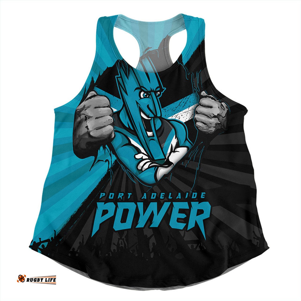 Amazing Aussie Port Adelaide Breaking Through Fan Design Women Tank Top