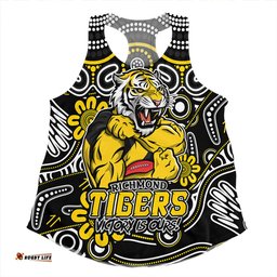 Amazing Aussie Richmond Aboriginal Inspired Tough Fan Football For Life Women Tank Top