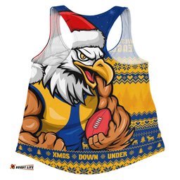 Amazing Aussie West Coast Eagles Merry Christmas Down Under Footy Power Style Women Tank Top