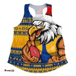 Amazing Aussie West Coast Eagles Merry Christmas Down Under Footy Power Style Women Tank Top