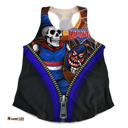 Amazing Aussie Western Bulldogs Halloween Night Reaper Zipper Women Tank Top