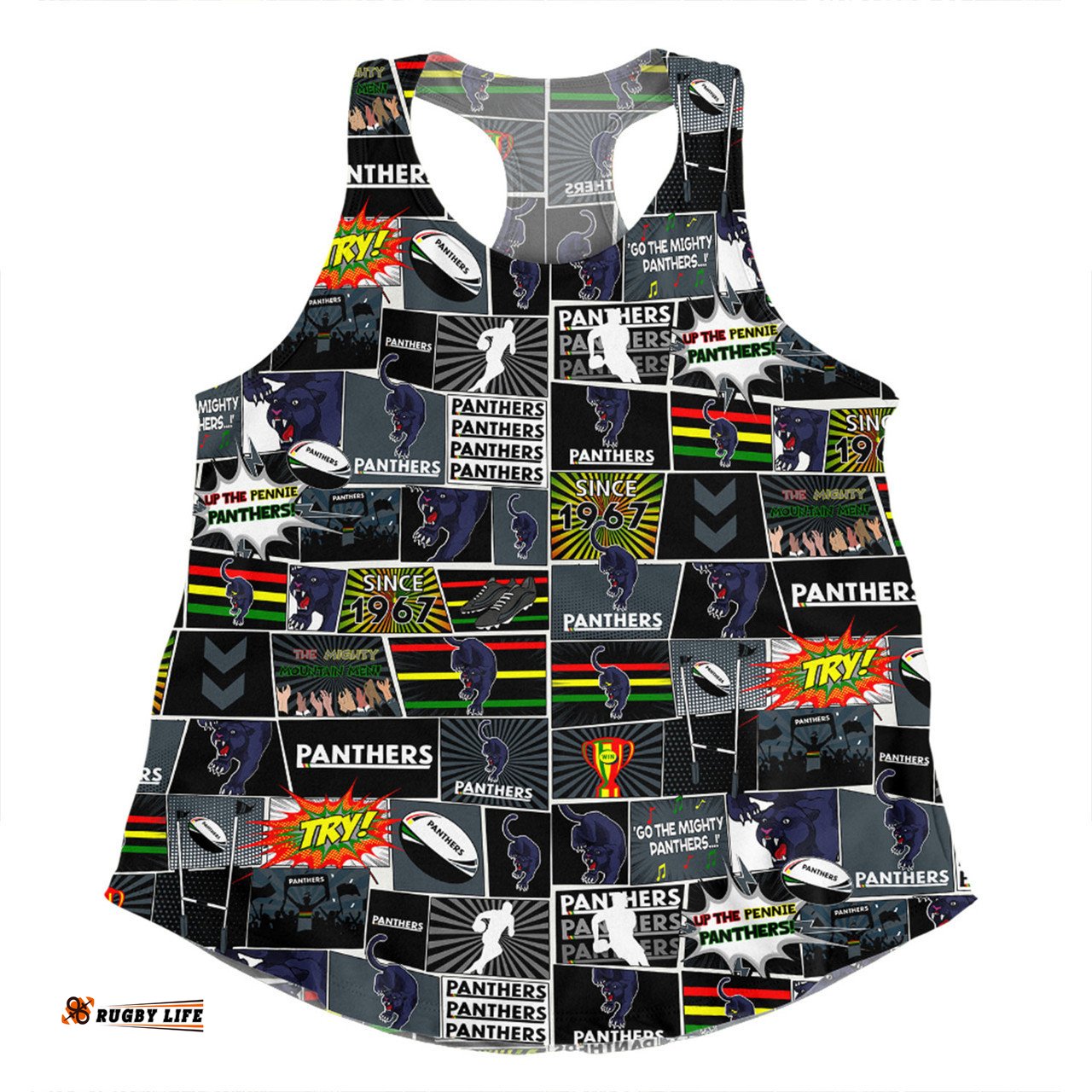 Amazing Aussie Penrith Panthers Team Of Us Die Hard Fan Supporters Comic Style Women Tank Top