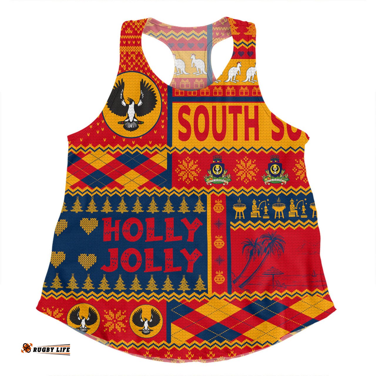 Amazing Aussie South Australia Christmas Holly Jolly Chrissie Women Tank Top