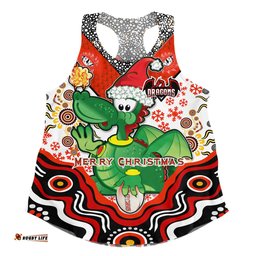 Amazing Aussie St. George Illawarra Dragons Christmas Merry Christmas Green Dragons Indigenous Women Tank Top