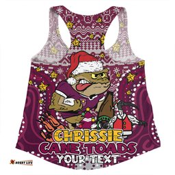 Amazing Aussie Queensland Cane Toads Christmas Custom Christmas Knit Patterns Vintage Jersey Ugly Women Tank Top