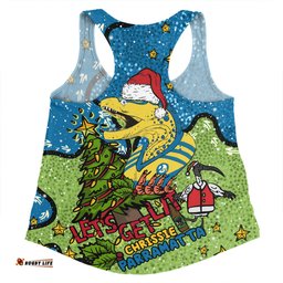 Amazing Aussie Parramatta Eels Christmas Custom Let's Get Lit Chrisse Pressie Women Tank Top