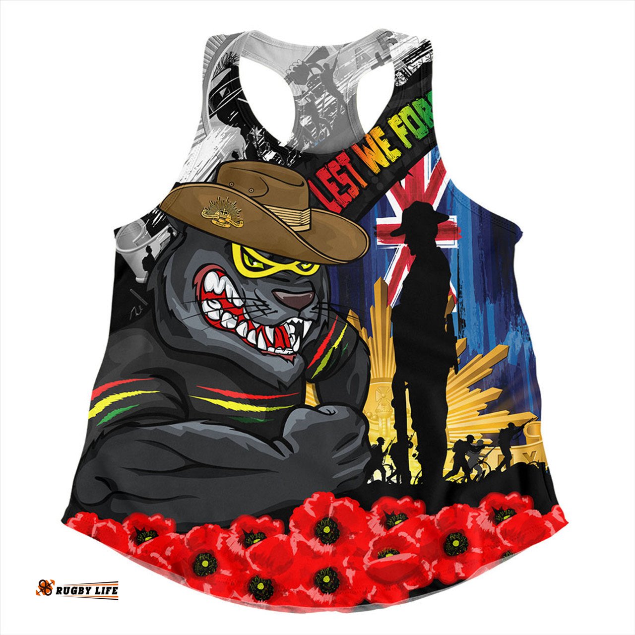 Amazing Aussie Penrith Panthers United In Spirit Anzac Day Tribute Women Tank Top