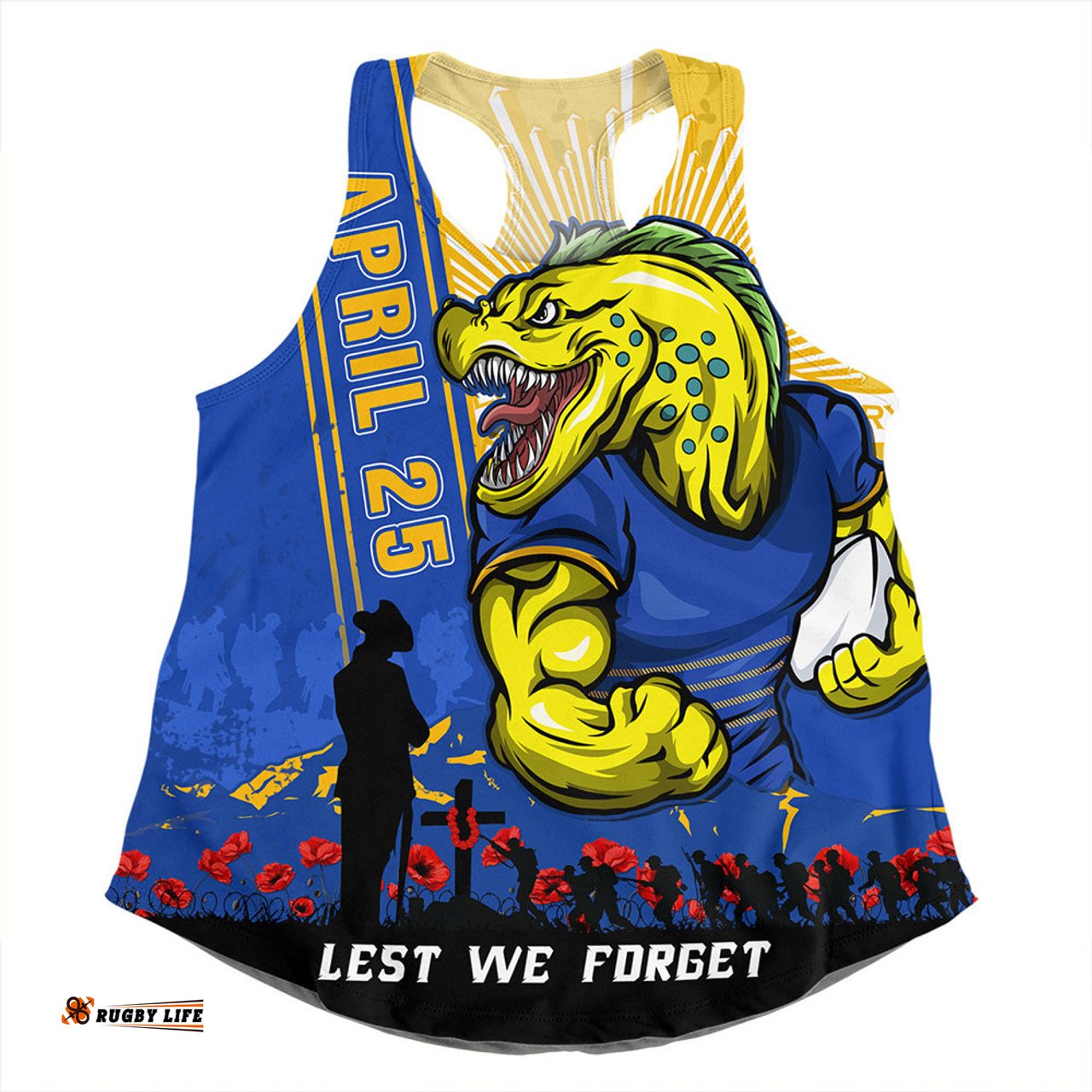 Amazing Aussie Parramatta Eels Anzac Day Lest We Forget Strong Fighting Spirit Women Tank Top
