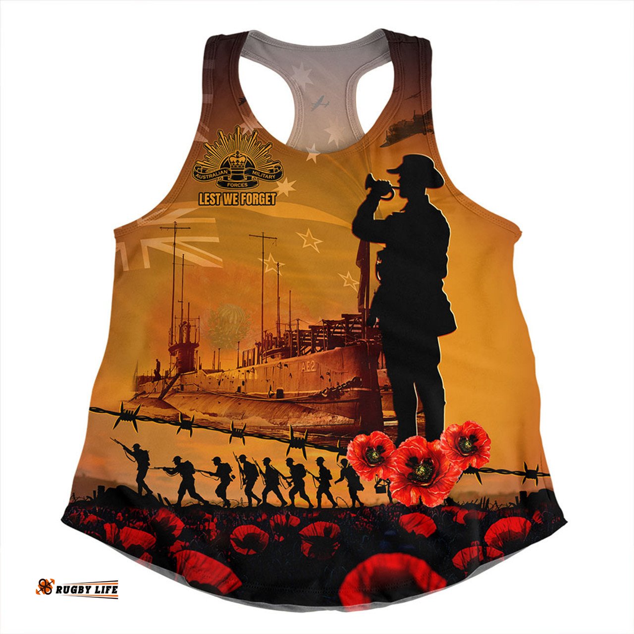 Amazing Aussie Australia ANZAC Day Guardian Of The Dawn Women Tank Top