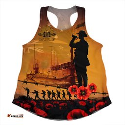 Amazing Aussie Australia ANZAC Day Guardian Of The Dawn Women Tank Top