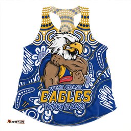 Amazing Aussie West Coast Eagles Aboriginal Inspired Tough Fan Football For Life Women Tank Top
