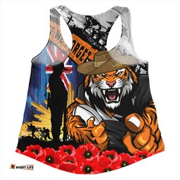 Amazing Aussie Wests Tigers United In Spirit Anzac Day Tribute Women Tank Top
