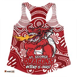 Amazing Aussie St. George Illawarra Dragons Aboriginal Inspired Tough Fan Rugby For Life Ver 2.0 Women Tank Top