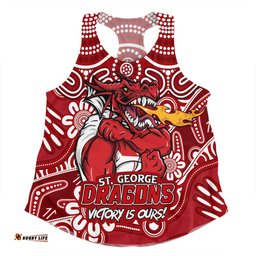 Amazing Aussie St. George Illawarra Dragons Aboriginal Inspired Tough Fan Rugby For Life Ver 2.0 Women Tank Top