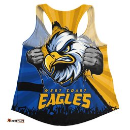 Amazing Aussie West Coast Eagles Breaking Through Fan Design Women Tank Top