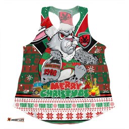 Amazing Aussie South Sydney Rabbitohs Custom South Sydney Rabbitohs Santa Aussie Big Things Women Tank Top